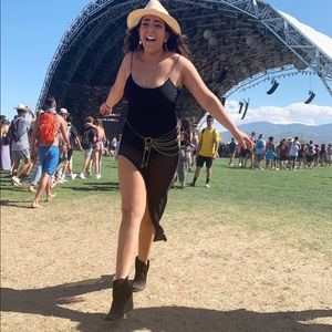 12Tribe Black Dress with slit